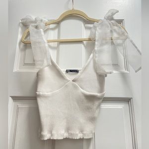 Zara tank with bow sleeves